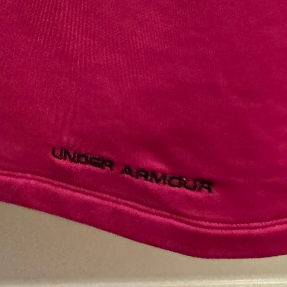 UNDER ARMOUR Pink Black Geometric coldgear Fitted Pullover Hoodie Size XL - Picture 7 of 9
